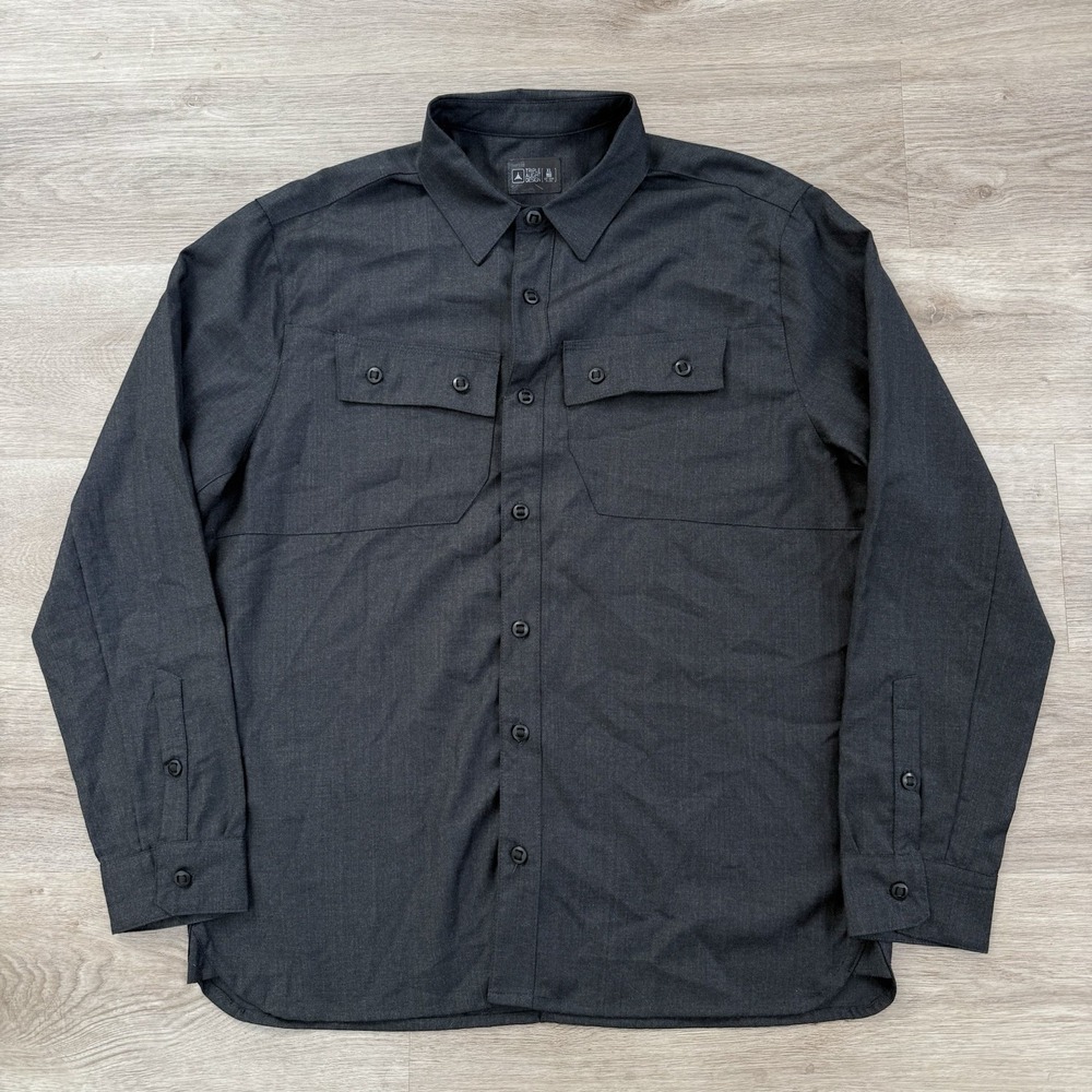 Triple Aught Design TAD Highland Shirt XL Charcoal 100% Worsted Merino Wool USA